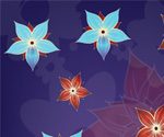red & blue flower